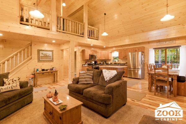 Log Cabin Modular Homes Interior Great Room 600x400 
