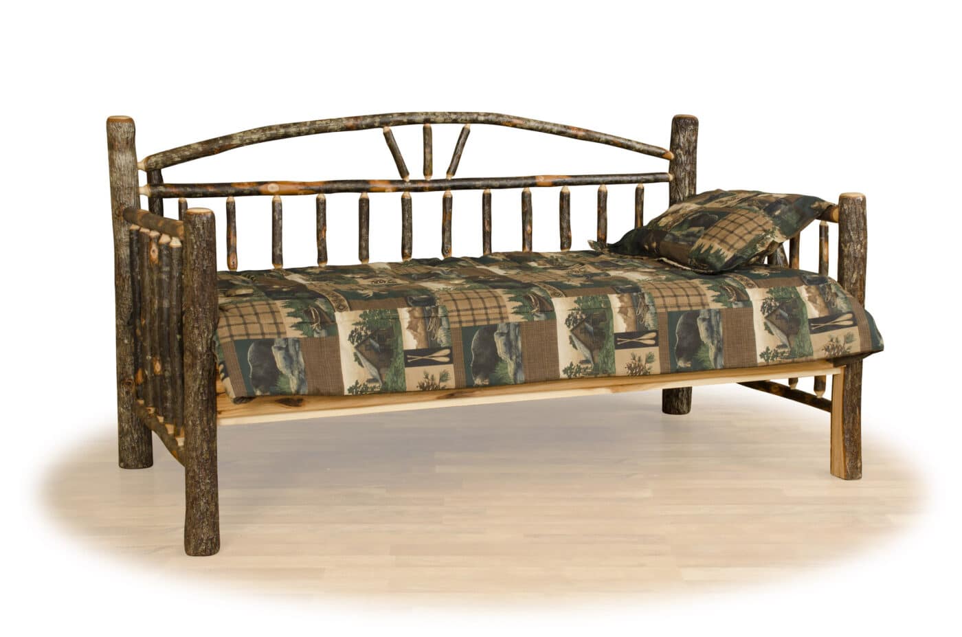 day bed cabin hickory wood bedroom furniture