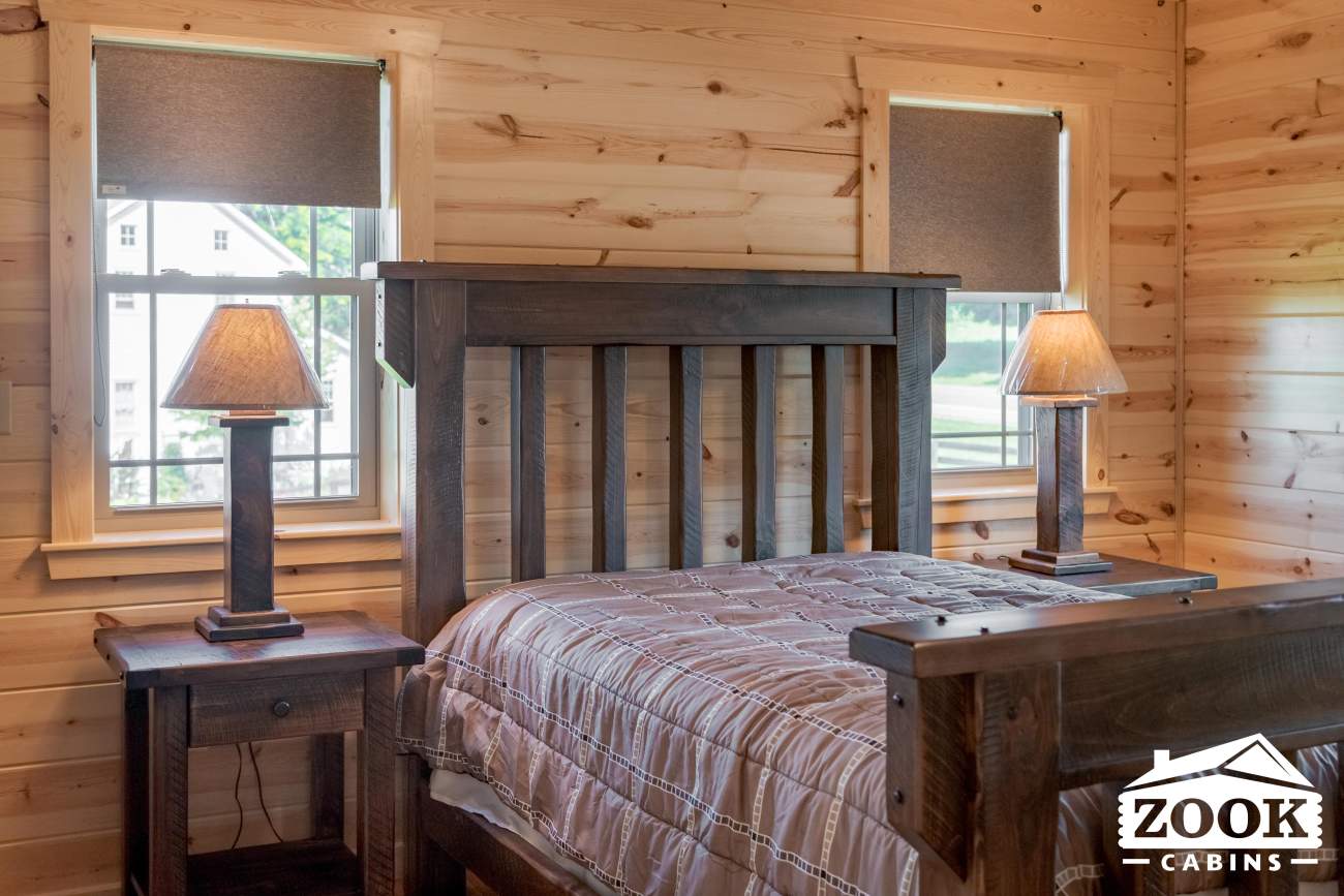 Log Cabin master bedroom