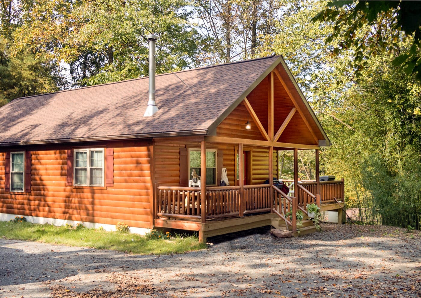 a log prefab cabin style for sale in idaho