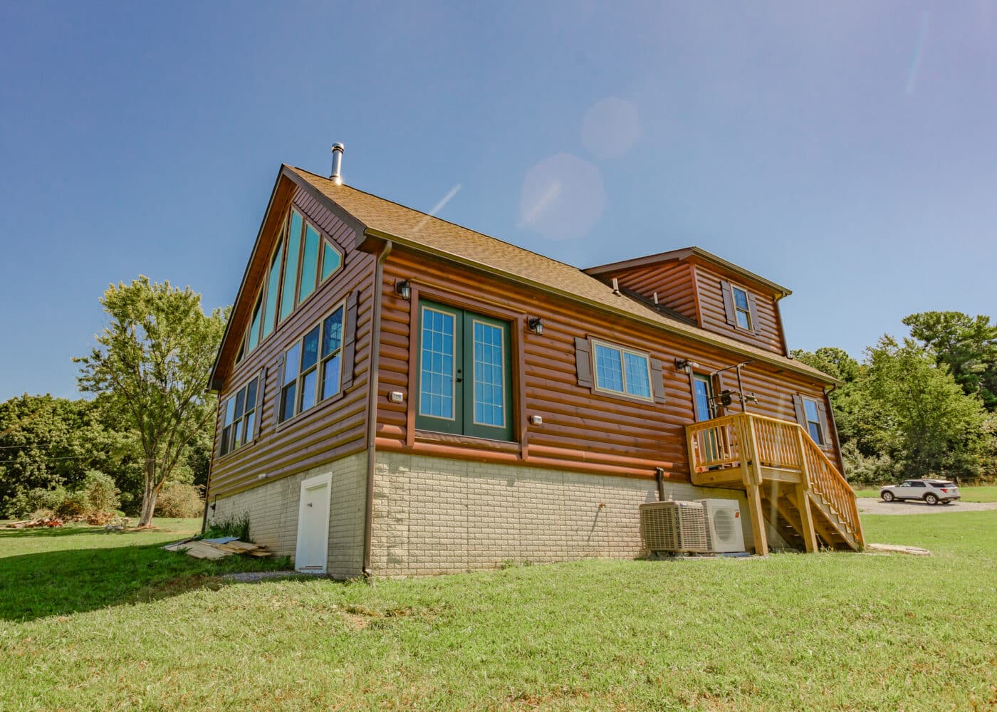 a prefab log cabin model for sale in North Carolina built by log cabin builders