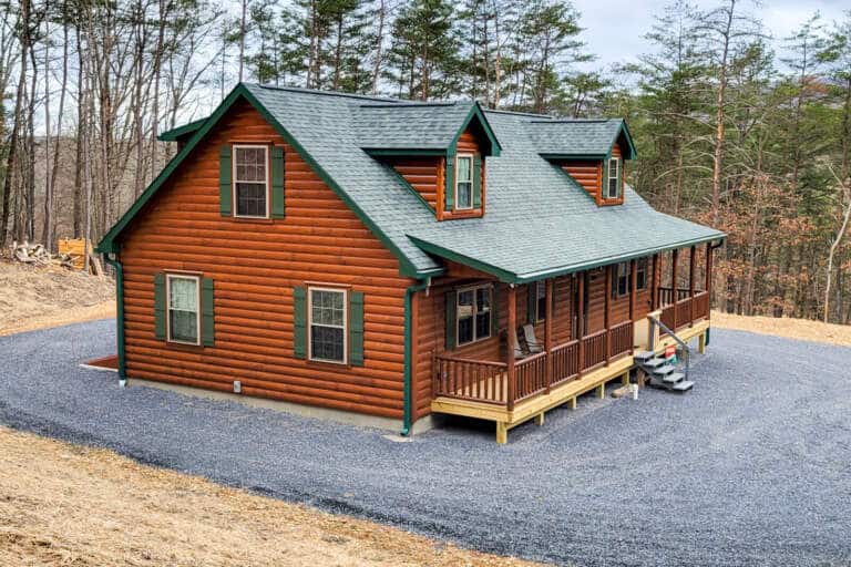 a log cabin for sale in vermont built by prefab log cabin builders