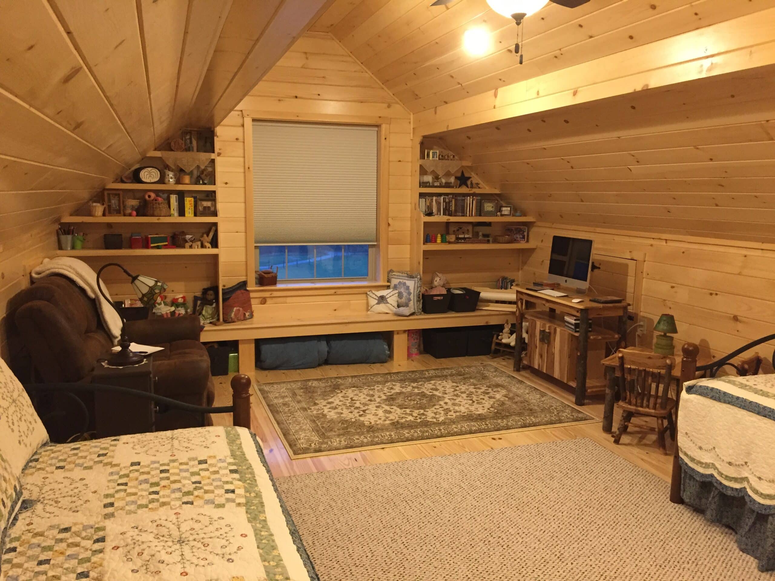 loft of modular cabins for sale in indiana