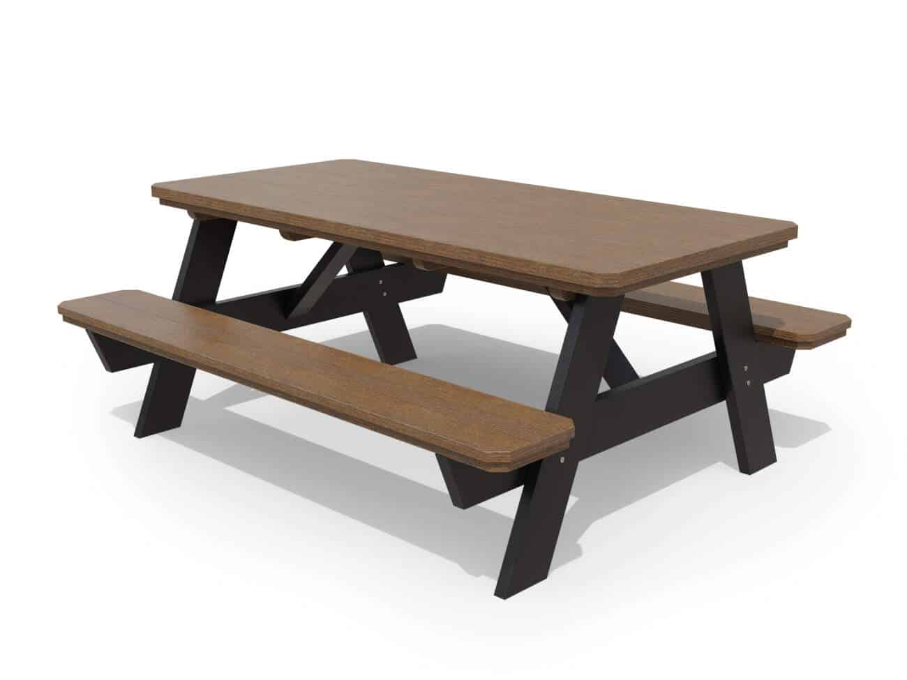 3x8 picnic table poly wood grain