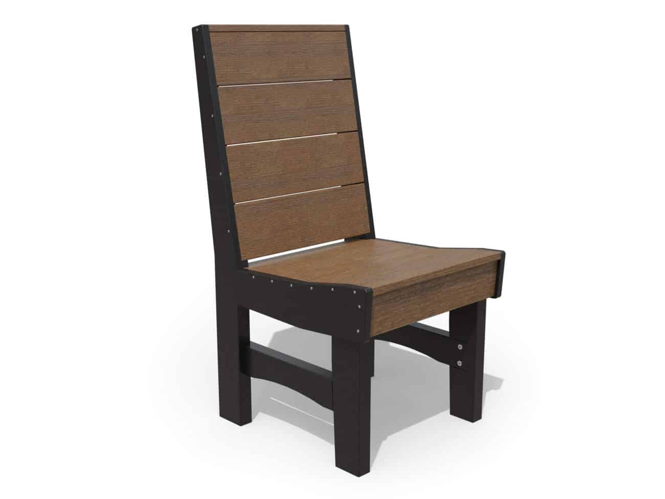Coastal Side Dining Chair poly wood grain