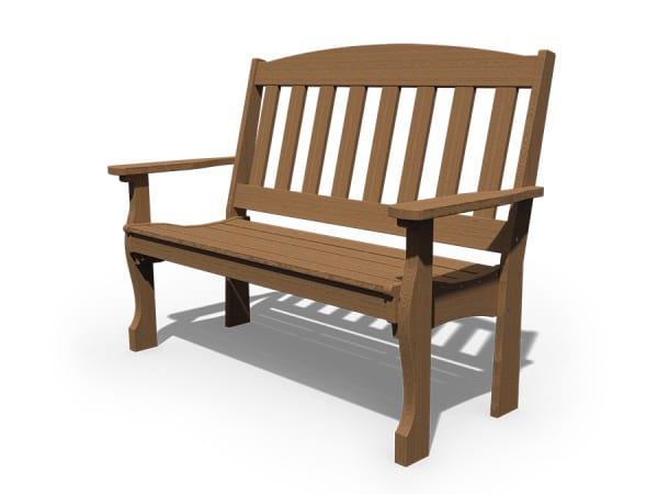 4 foot English Garden Bench Wooden Outdoor Furniture