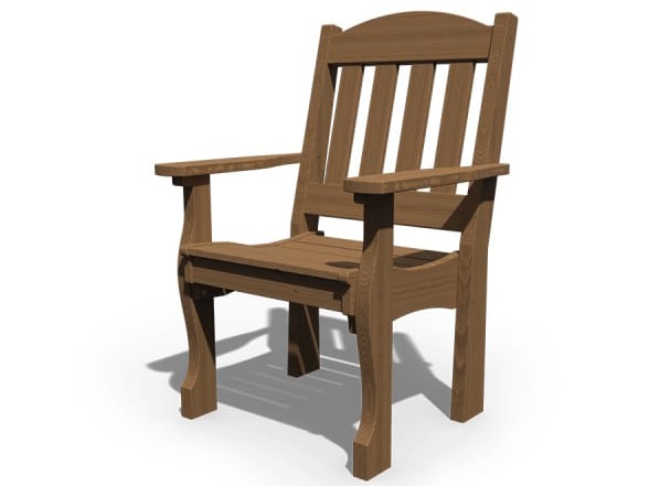 English Garden Dining Arm Chair Wooden Outdoor Furniture