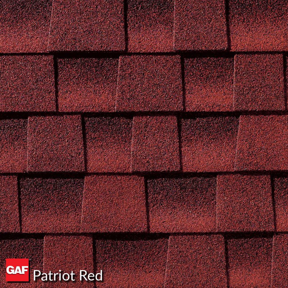 prefab log cabin roofing asphalt patriot red