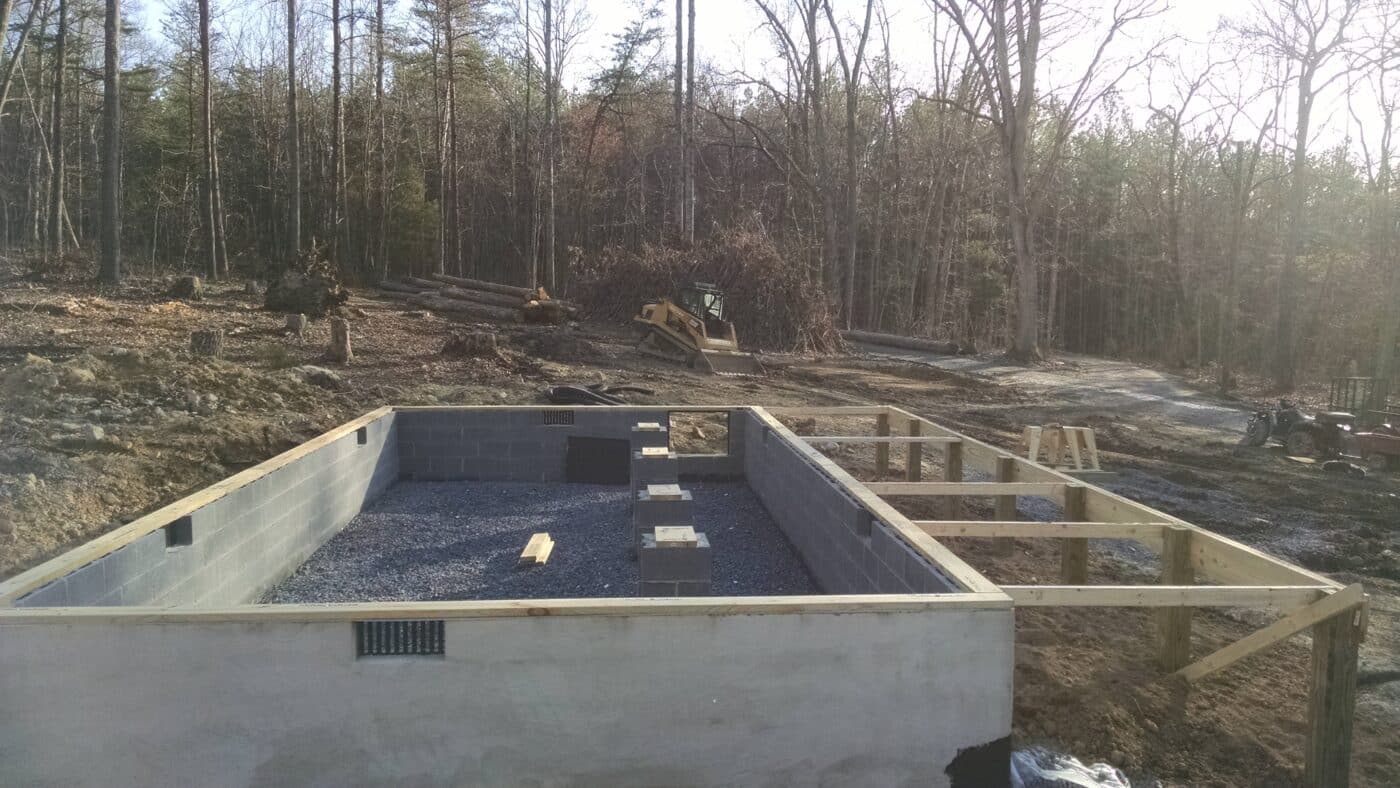log cabin foundation options